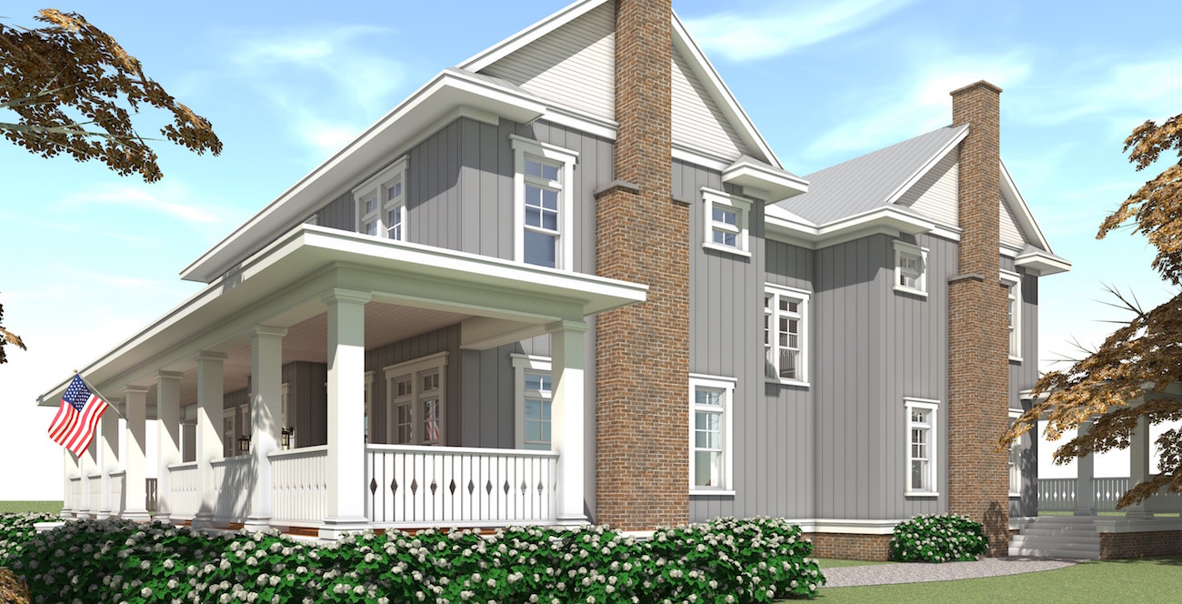Home Plan Right Elevation of this 5-Bedroom,4742 Sq Ft Plan -116-1092