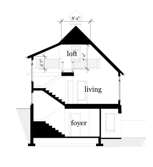 Side View of this 3-Bedroom, 2342 Sq Ft Plan - 116-1095