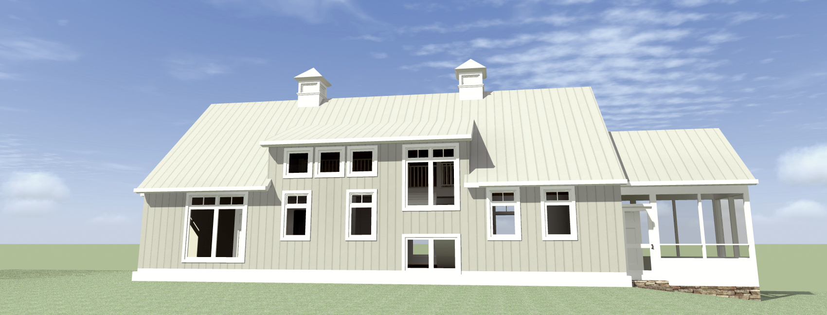 Home Plan Rear Elevation of this 3-Bedroom,2342 Sq Ft Plan -116-1095