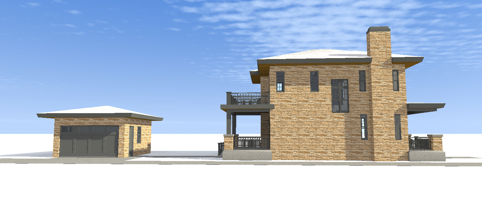 Home Plan Left Elevation of this 3-Bedroom,1586 Sq Ft Plan -116-1096