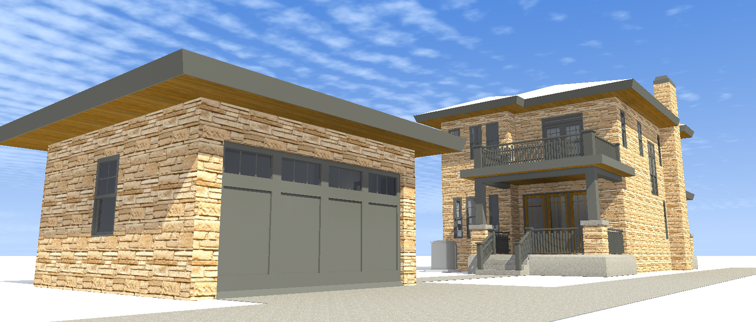 Home Plan Rear Elevation of this 3-Bedroom,1586 Sq Ft Plan -116-1096