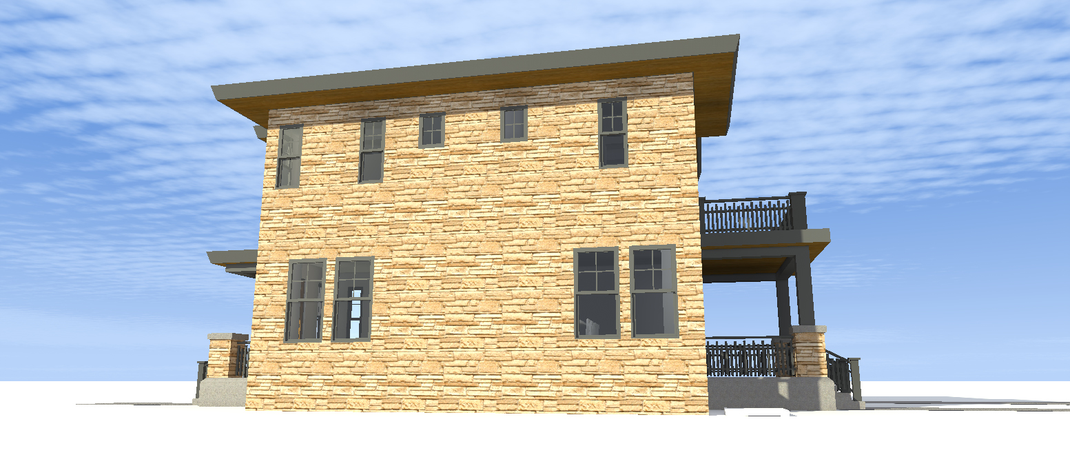 Home Plan Right Elevation of this 3-Bedroom,1586 Sq Ft Plan -116-1096