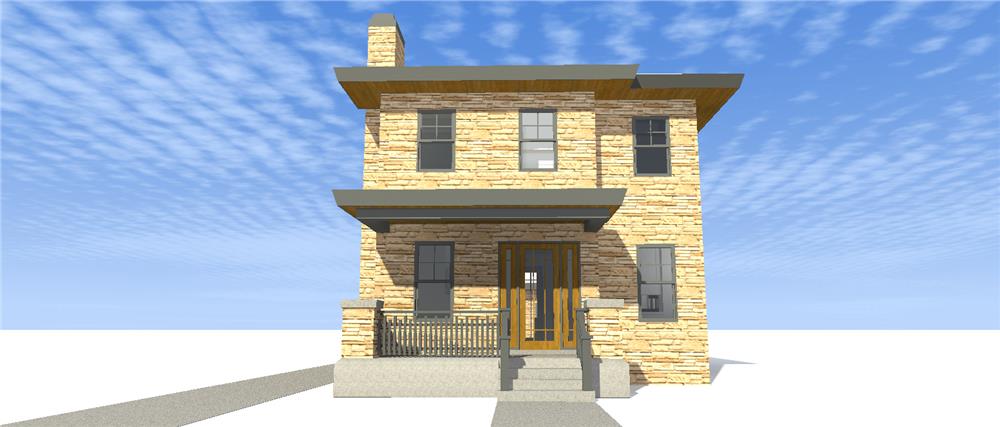 Front View of this 3-Bedroom, 1586 Sq Ft Plan - 116-1096