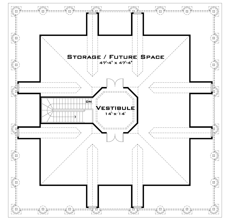 Floor Plan Bonus Room of Traditional Plan #116-1097