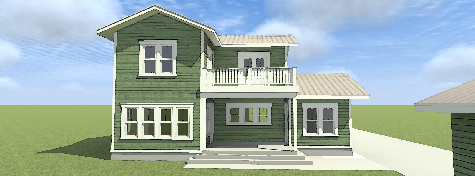Home Plan Rear Elevation of this 4-Bedroom,2362 Sq Ft Plan -116-1098