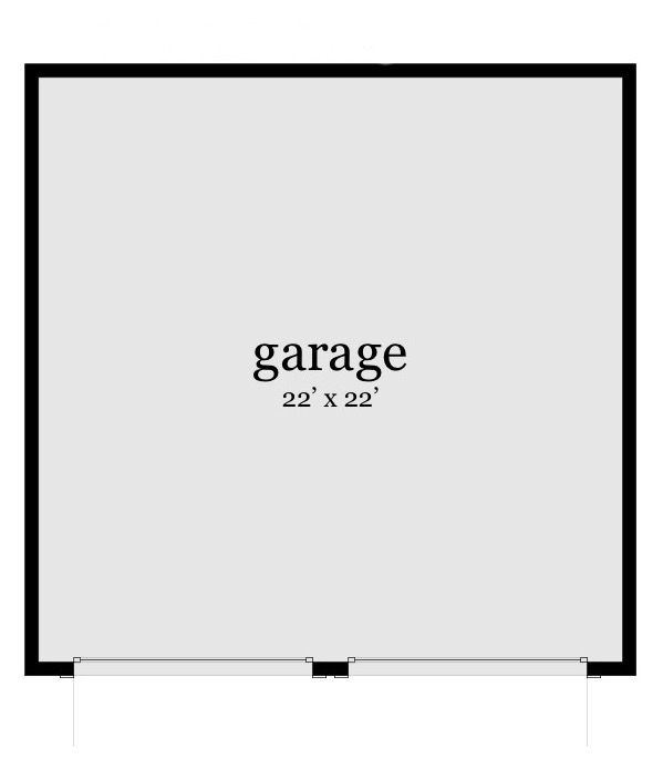 Floor Plan Garage of Farmhouse Plan #116-1098