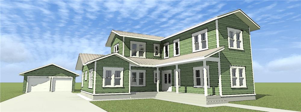 Front View of this 4-Bedroom, 2362 Sq Ft Plan - 116-1098
