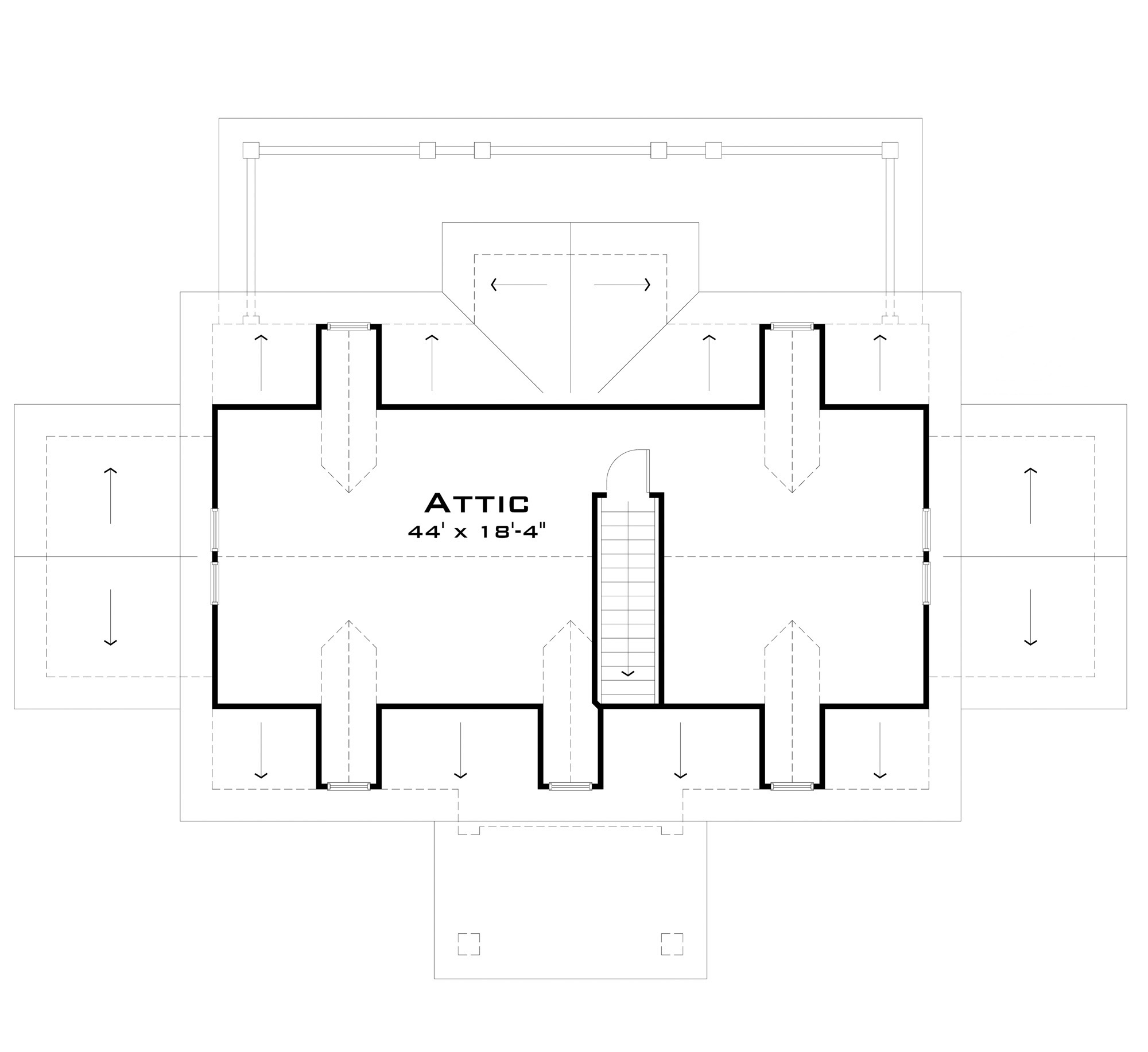Floor Plan Third Story of Colonial Plan #116-1099