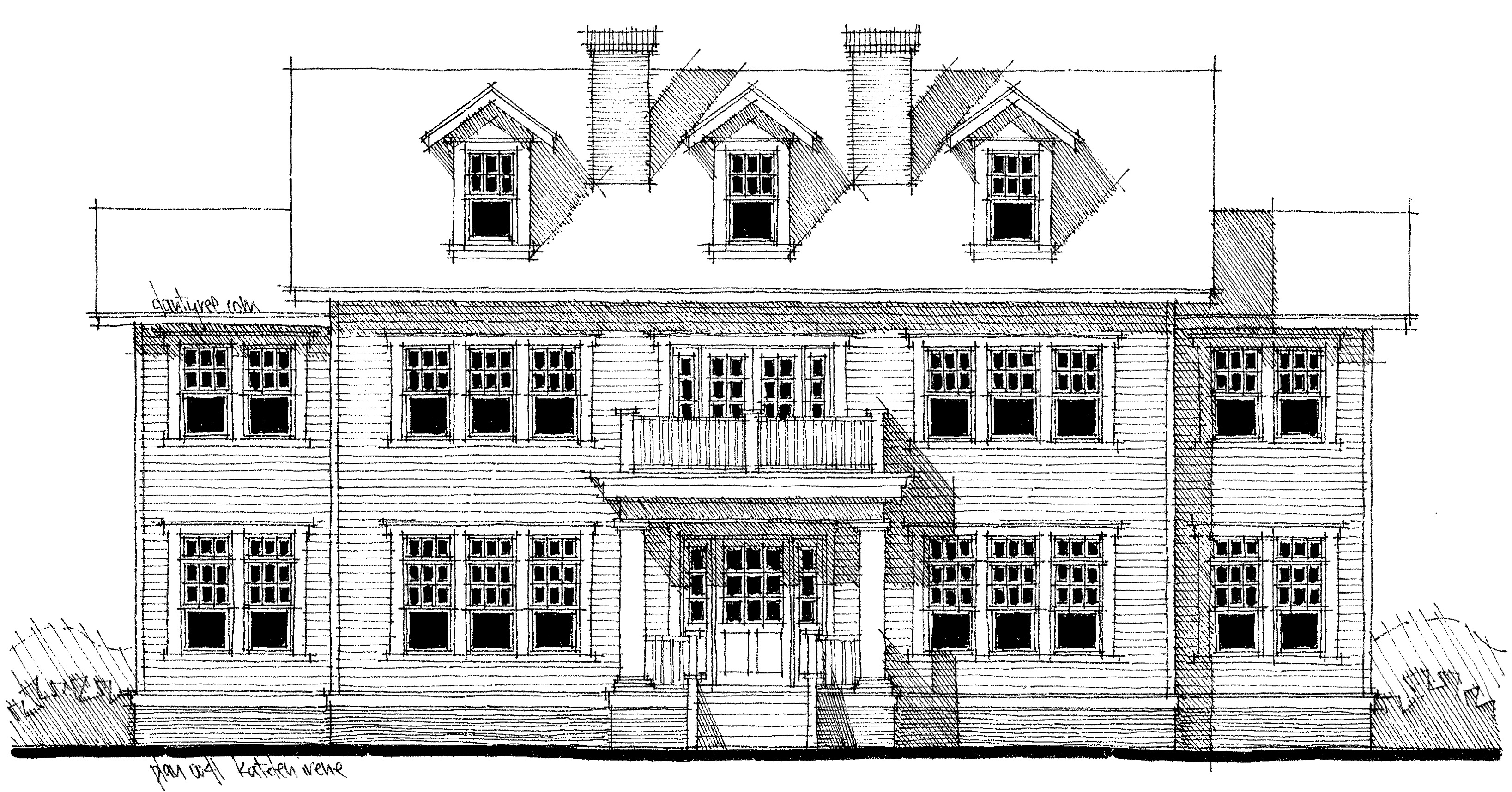 Home Plan Front Elevation of this 4-Bedroom,3347 Sq Ft Plan -116-1099