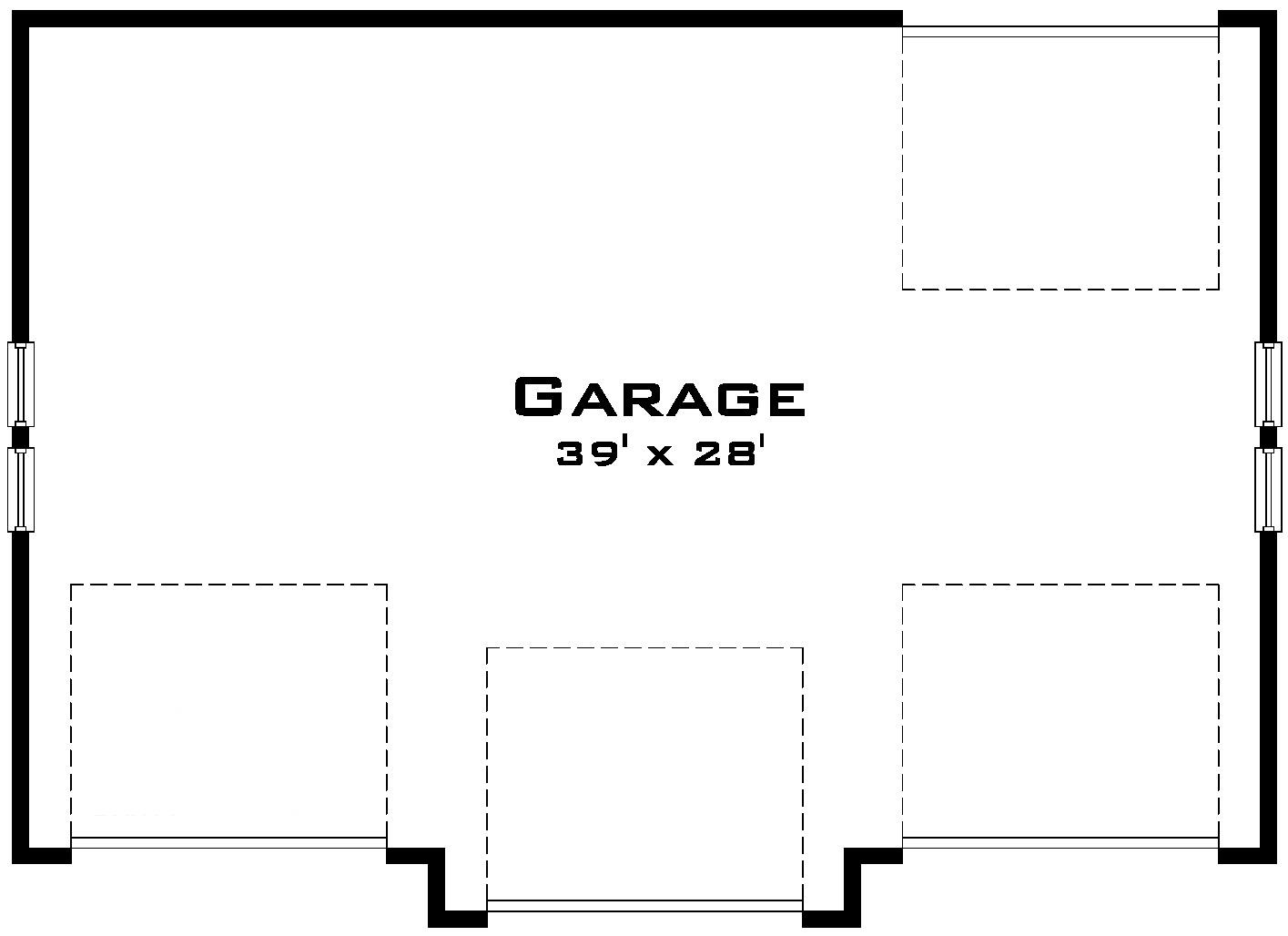 Floor Plan Garage of Colonial Plan #116-1099
