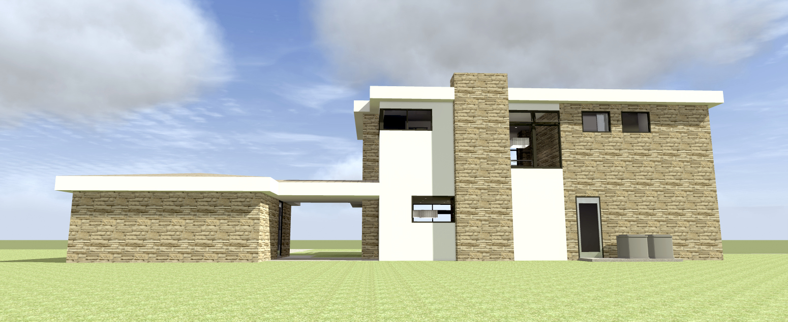 Home Plan Rear Elevation of this 3-Bedroom,2269 Sq Ft Plan -116-1100