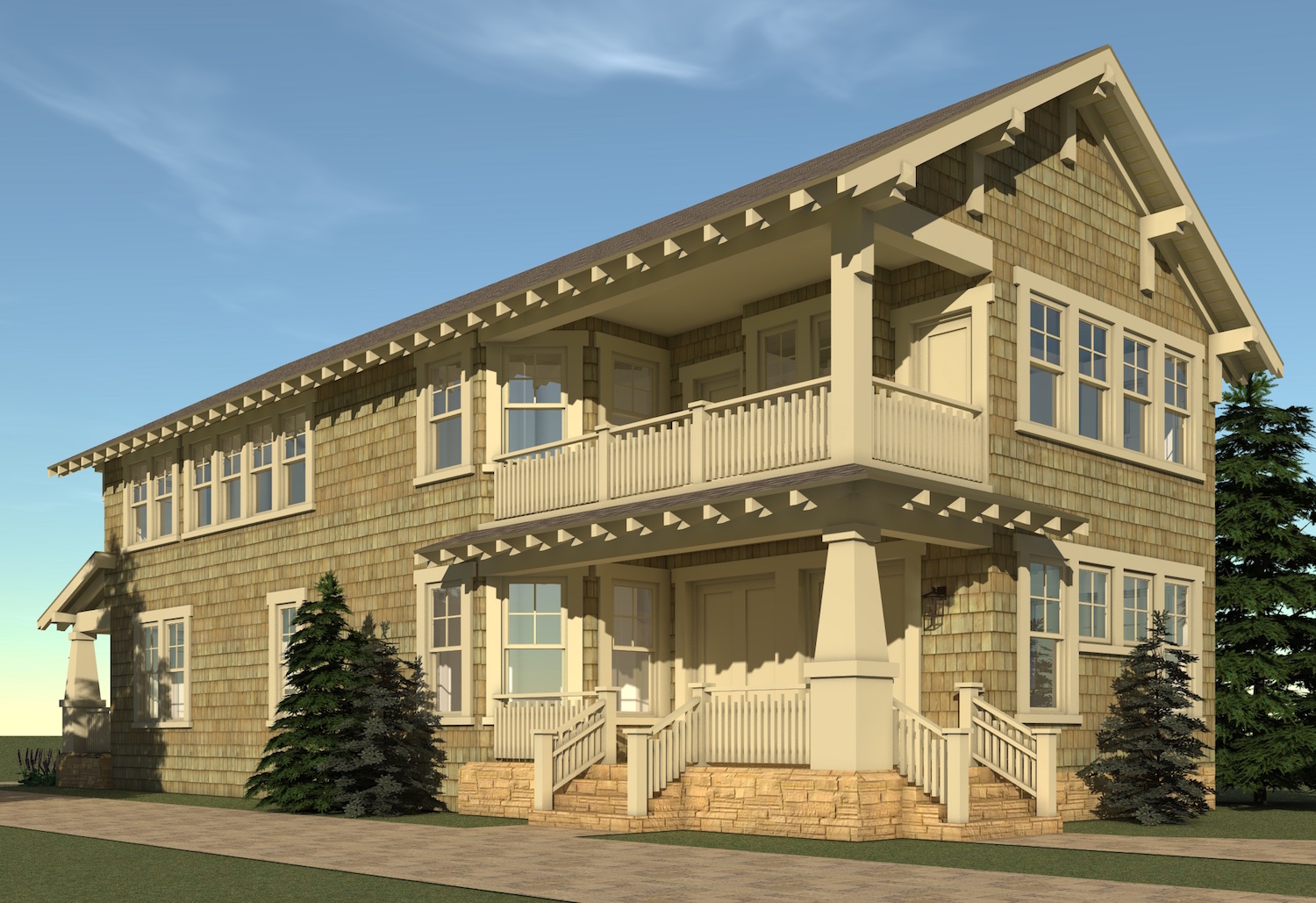 Side View of this 3-Bedroom, 3117 Sq Ft Plan - 116-1102