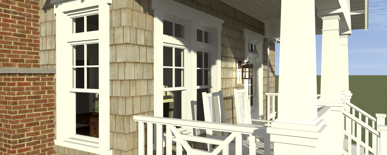 Porch of this 1-Bedroom, 841 Sq Ft Plan - 116-1103