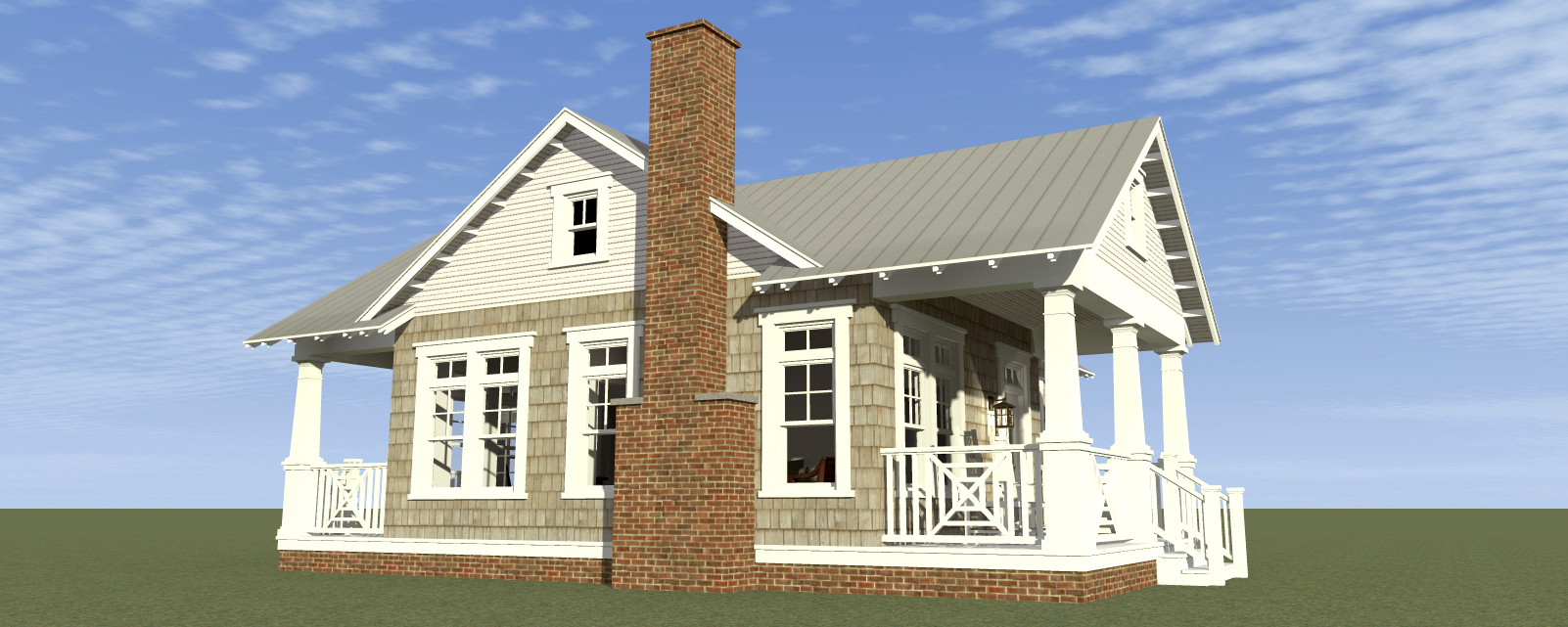 Home Plan Left Elevation of this 1-Bedroom,841 Sq Ft Plan -116-1103