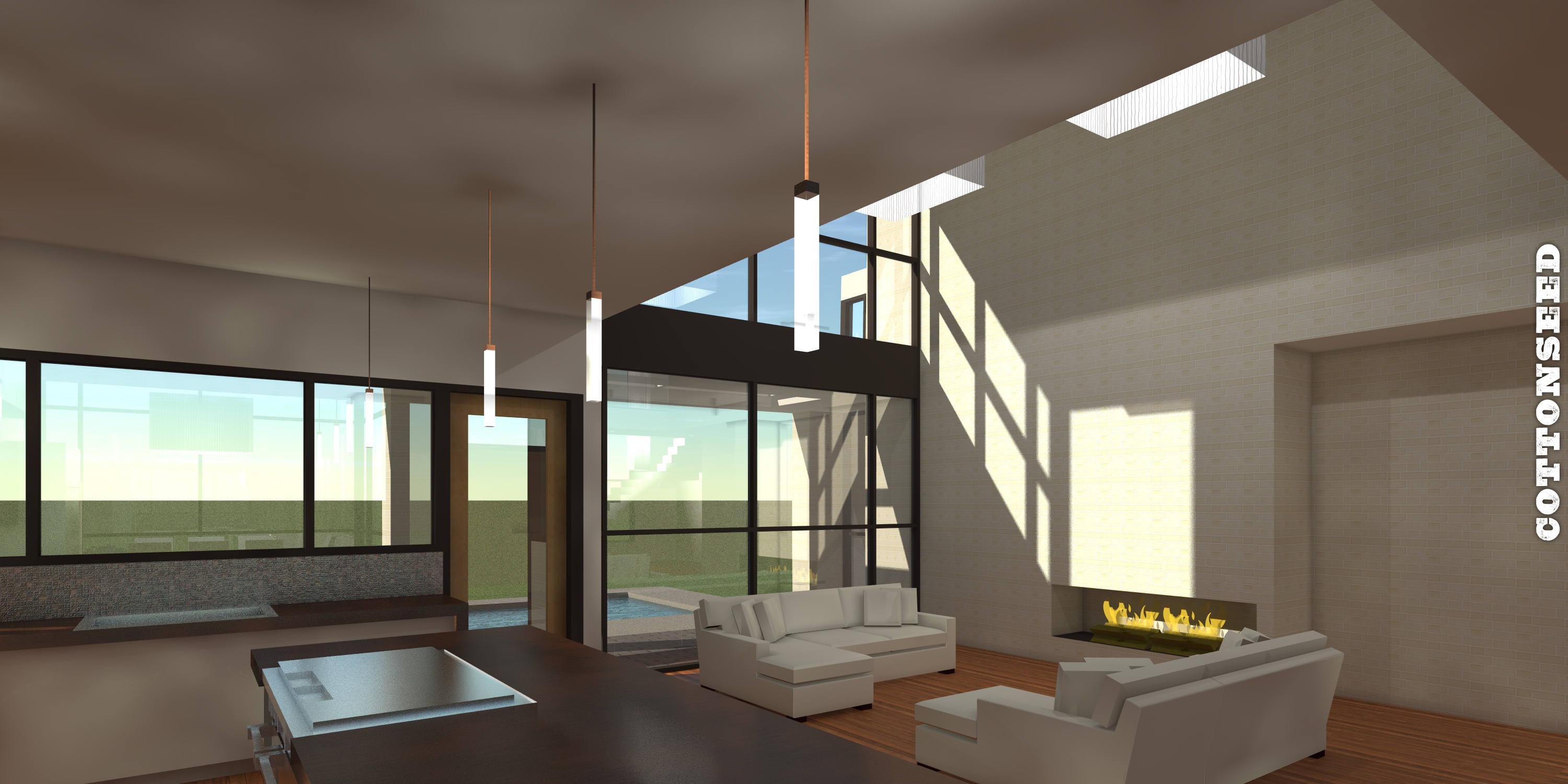 Living Room of this 5-Bedroom, 5165 Sq Ft Plan - 116-1106