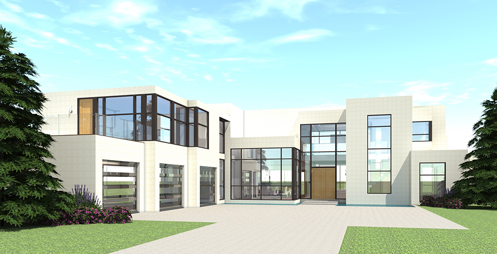 Modern style home (ThePlanCollection: Plan #116-1106)