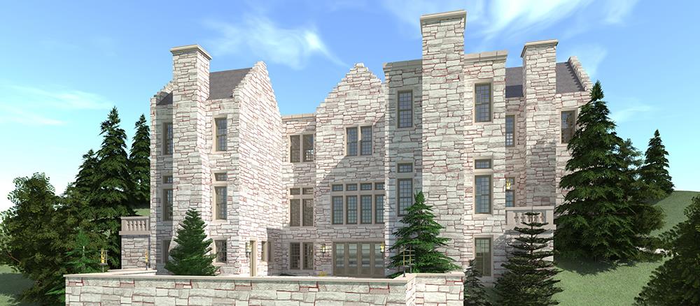 Rear View of this 6-Bedroom, 9465 Sq Ft Plan - 116-1108