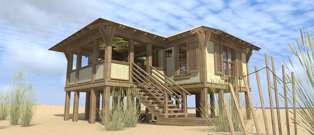 Front View of this 1-Bedroom, 477 Sq Ft Plan - 116-1109
