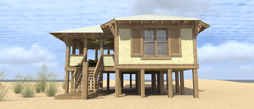 Front View of this 1-Bedroom, 477 Sq Ft Plan - 116-1109
