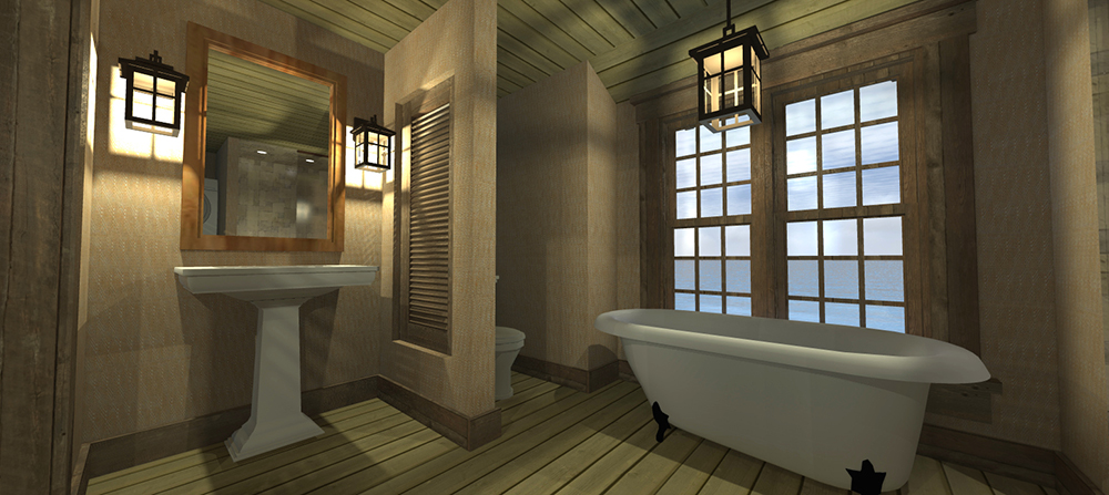 Bathroom of this 1-Bedroom, 477 Sq Ft Plan - 116-1109