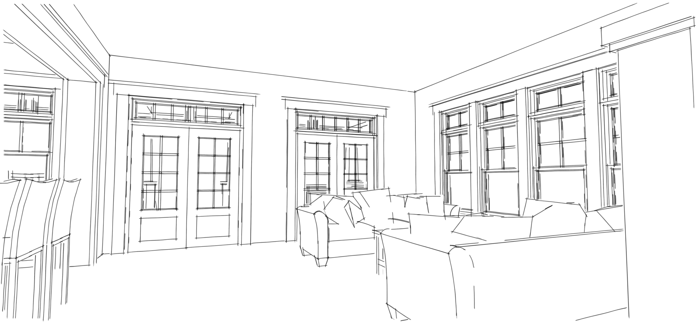 Living Room of this 4-Bedroom, 2845 Sq Ft Plan - 116-1113