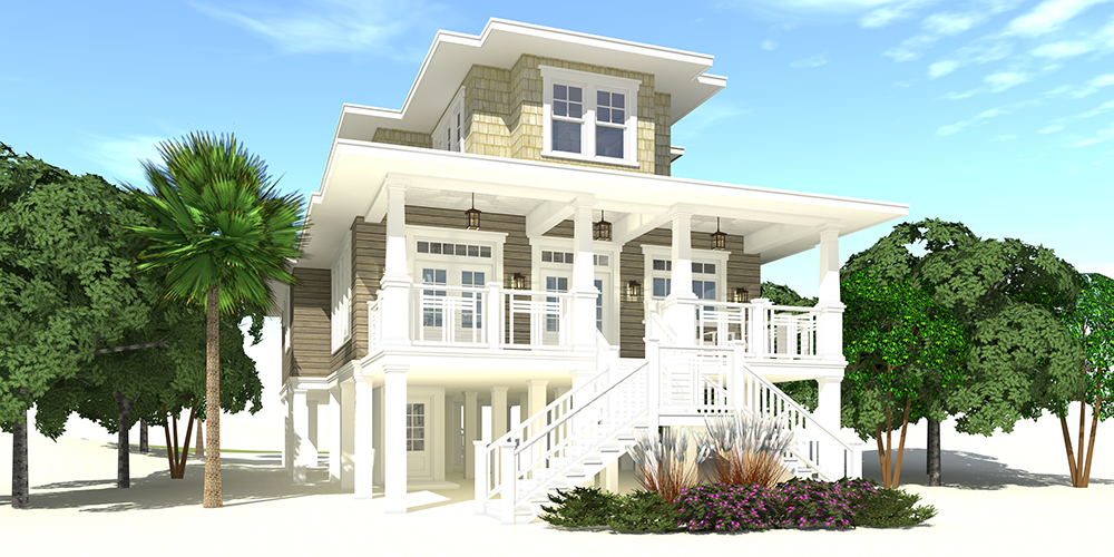 Front View of this 4-Bedroom, 2845 Sq Ft Plan - 116-1113