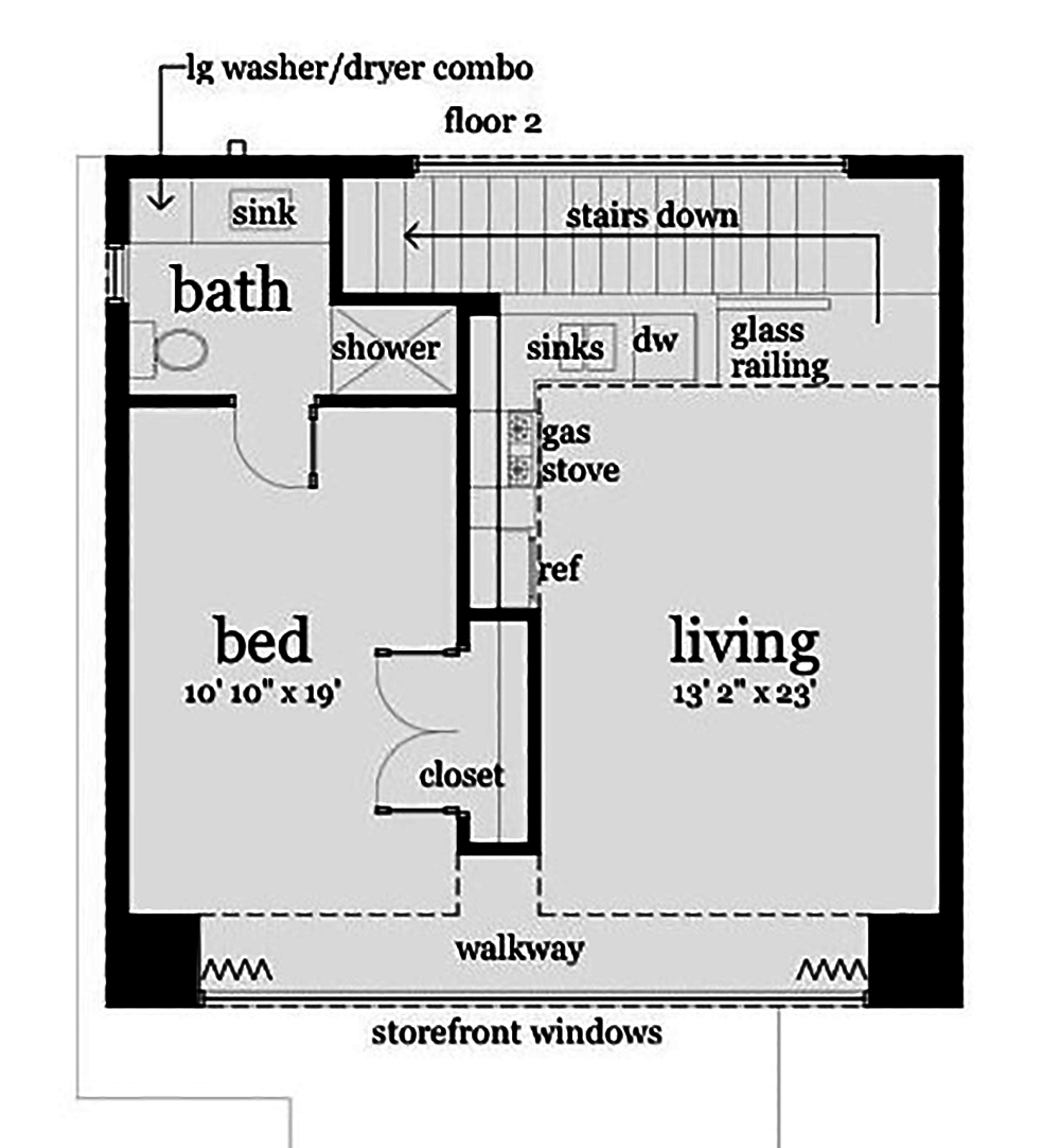 Floor Plan Second Story of Garage w/Apartments Plan #116-1117