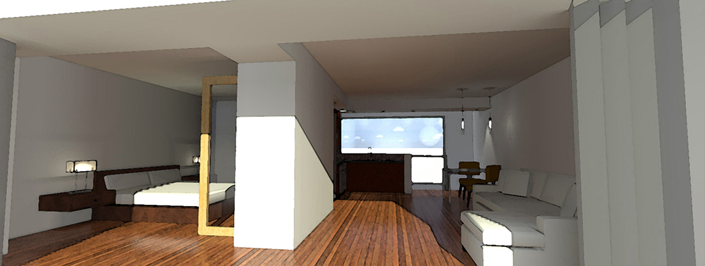 Living Room of this 1-Bedroom, 784 Sq Ft Plan - 116-1117