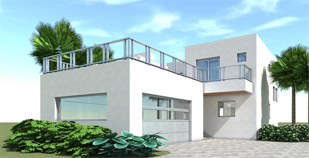 Front View of this 2-Bedroom, 1476 Sq Ft Plan - 116-1122