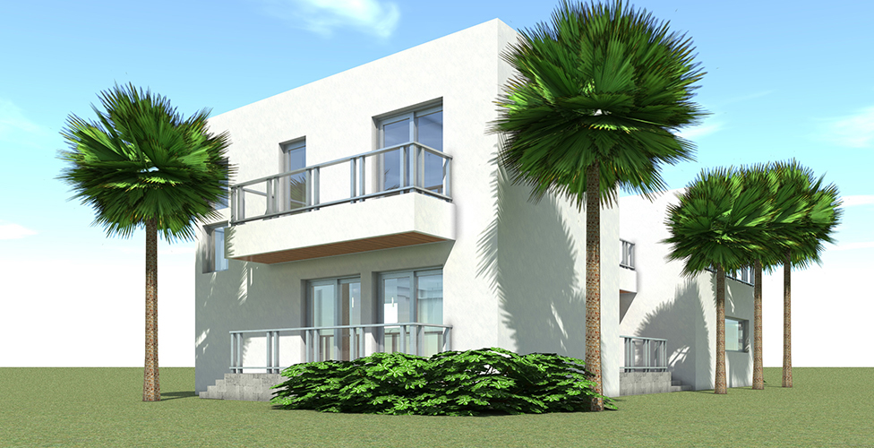 Rear View of this 2-Bedroom, 1476 Sq Ft Plan - 116-1122