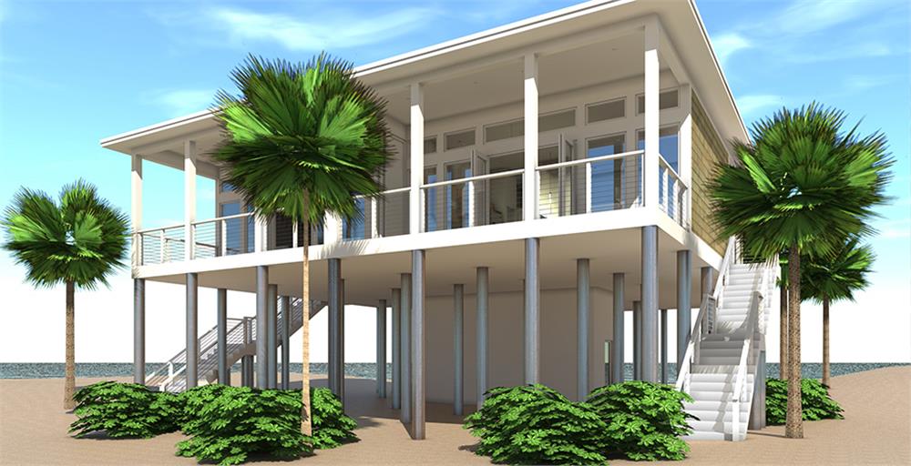 Rear View of this 4-Bedroom, 2910 Sq Ft Plan - 116-1123