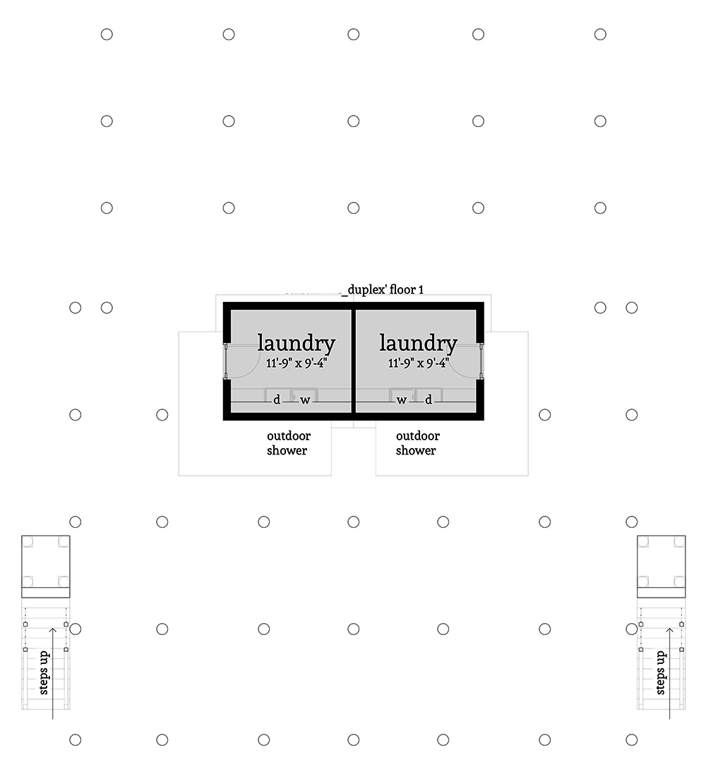Floor Plan First Story of Multi-Unit Plan #116-1123