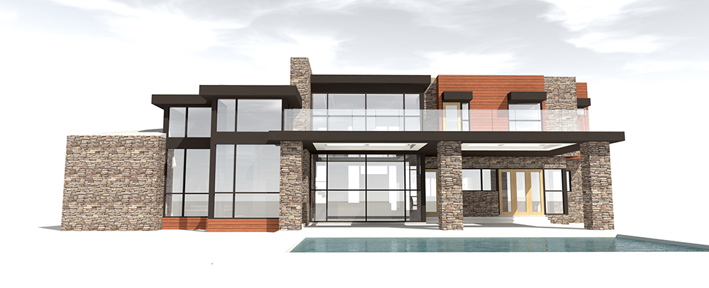 Rear View of this 5-Bedroom, 5165 Sq Ft Plan - 116-1124