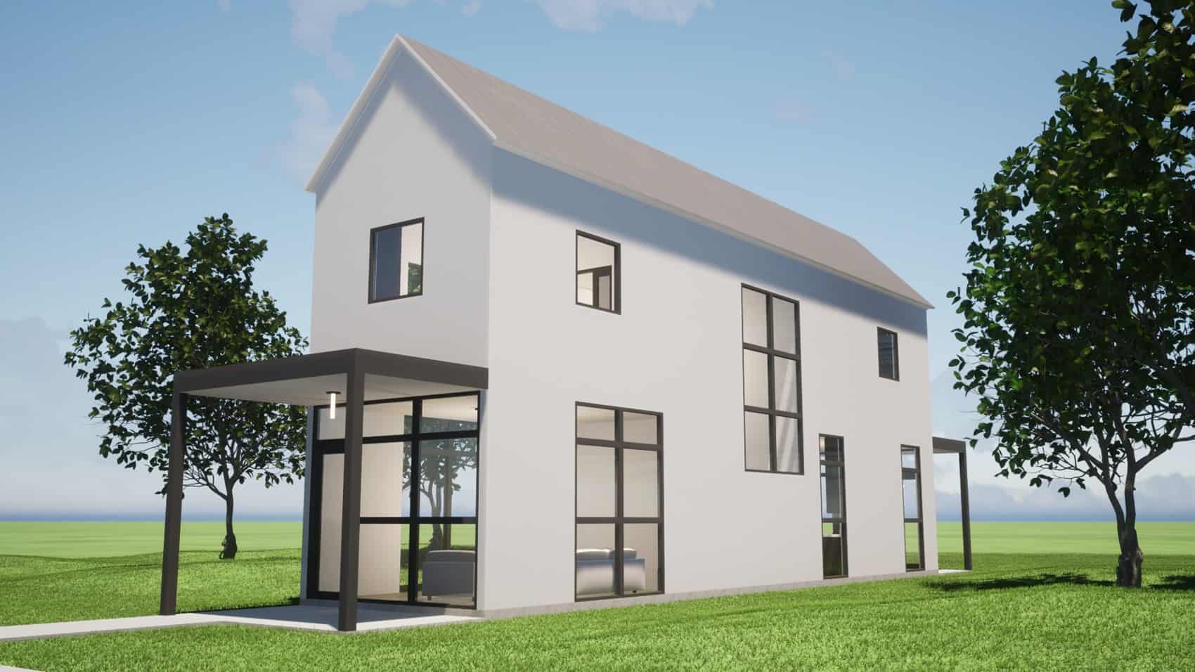 Home Plan Right Elevation of this 2-Bedroom,1430 Sq Ft Plan -116-1127
