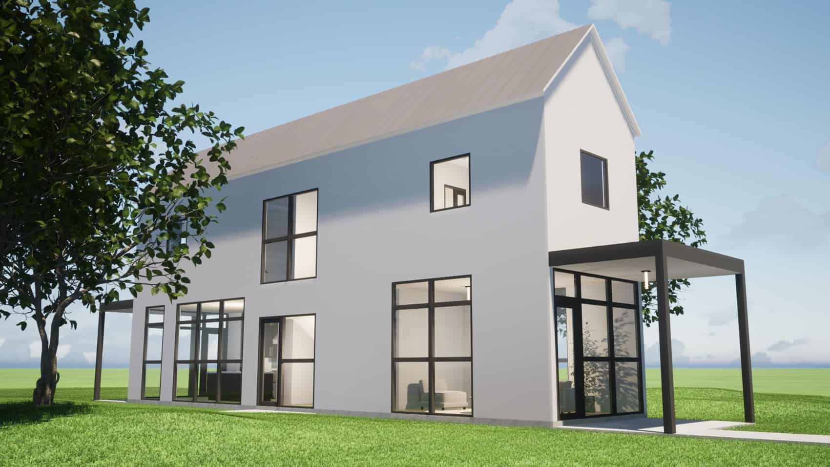 Home Plan Left Elevation of this 2-Bedroom,1430 Sq Ft Plan -116-1127