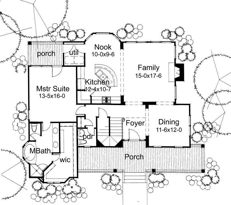 Floor Plan First Story of Plan #117-1006