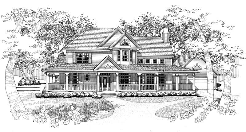 Front View of this 3-Bedroom, 2175 Sq Ft Plan - 117-1027