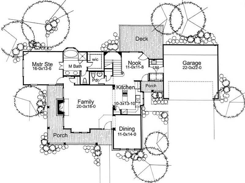 Floor Plan First Story of Plan #117-1033