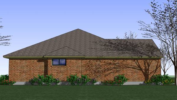 Home Plan Left Elevation of this 3-Bedroom,1329 Sq Ft Plan -117-1035