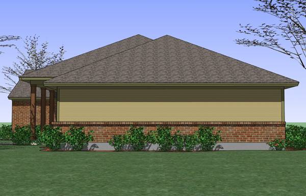 Home Plan Right Elevation of this 3-Bedroom,1329 Sq Ft Plan -117-1035