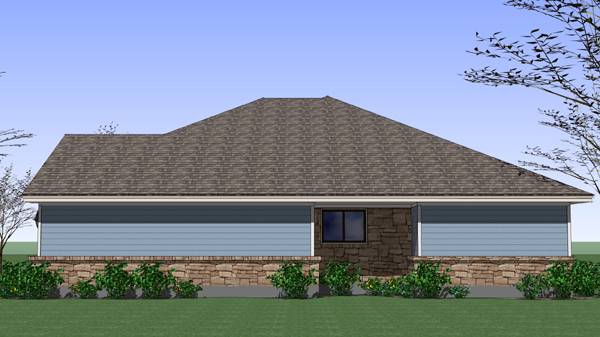 Home Plan Right Elevation of this 4-Bedroom,1553 Sq Ft Plan -117-1040