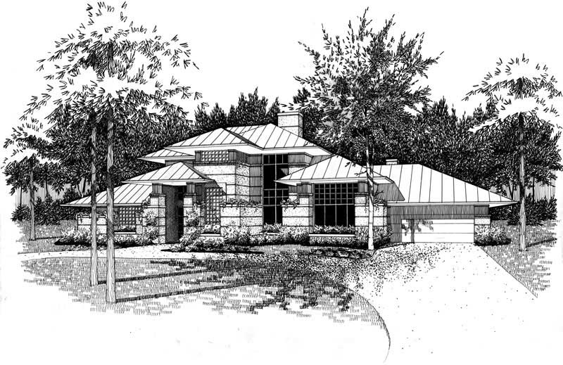 Front View of this 3-Bedroom, 2394 Sq Ft Plan - 117-1041