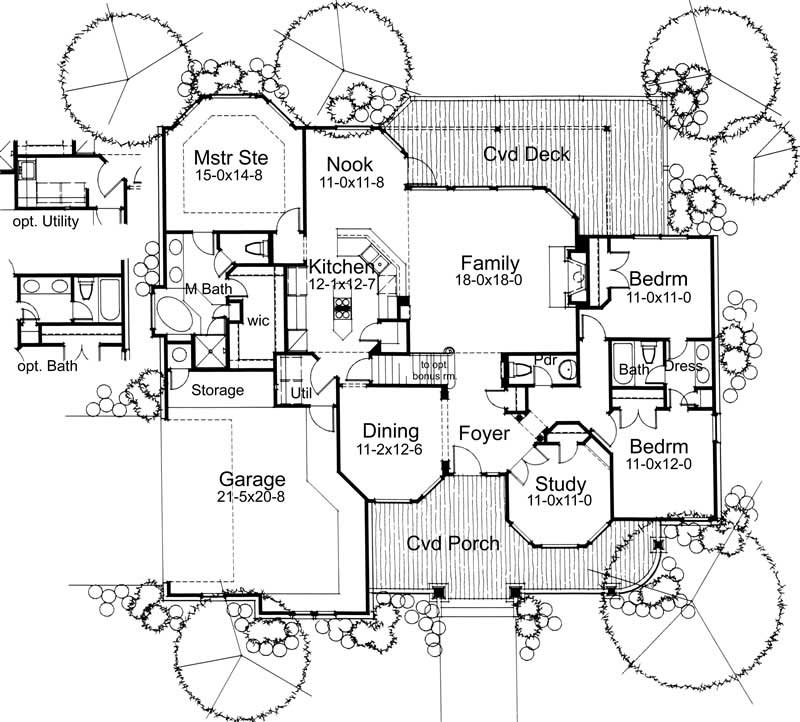 Floor Plan First Story of Plan #117-1056