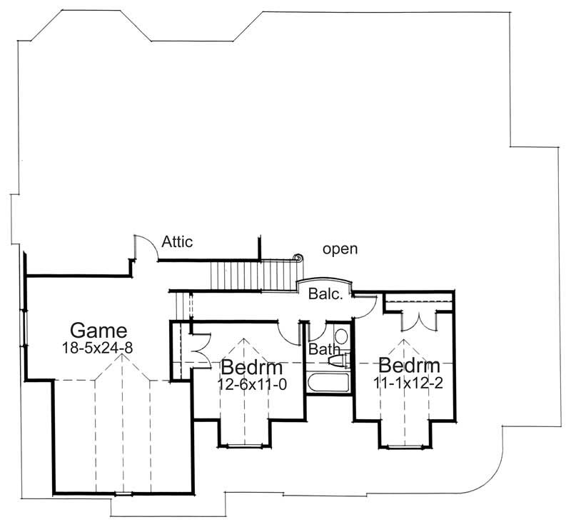 Bonus Room of Ranch Plan #117-1056