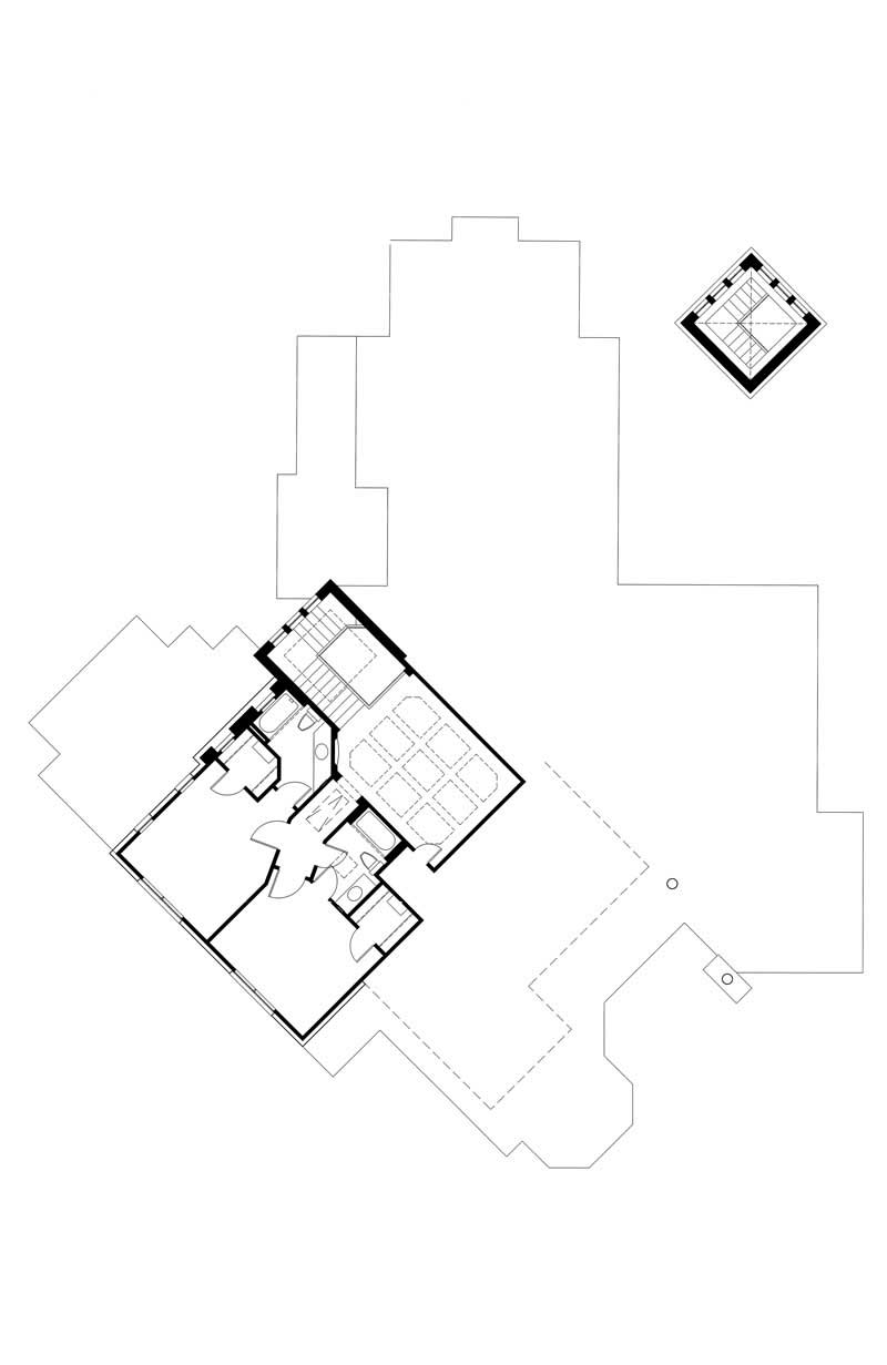 Floor Plan Second Story of Plan #117-1058