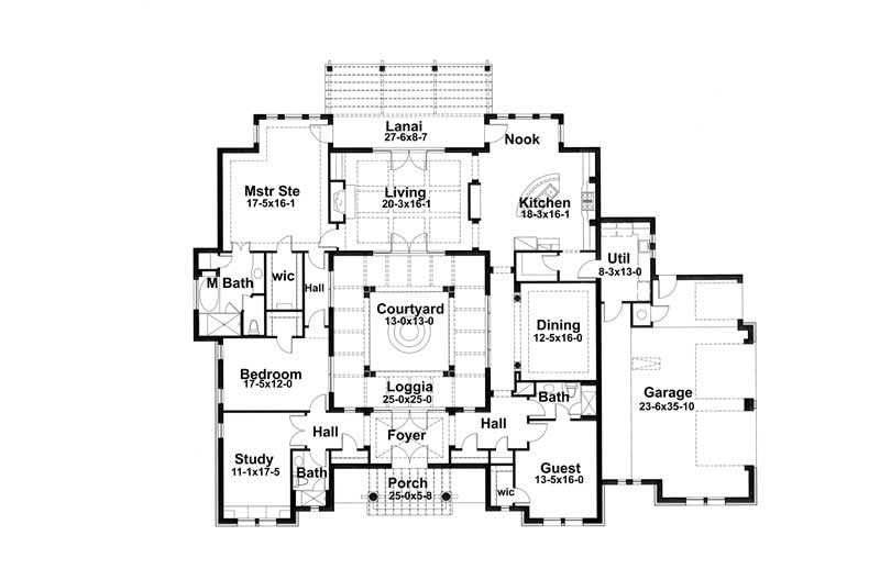 Floor Plan First Story of Plan #117-1061