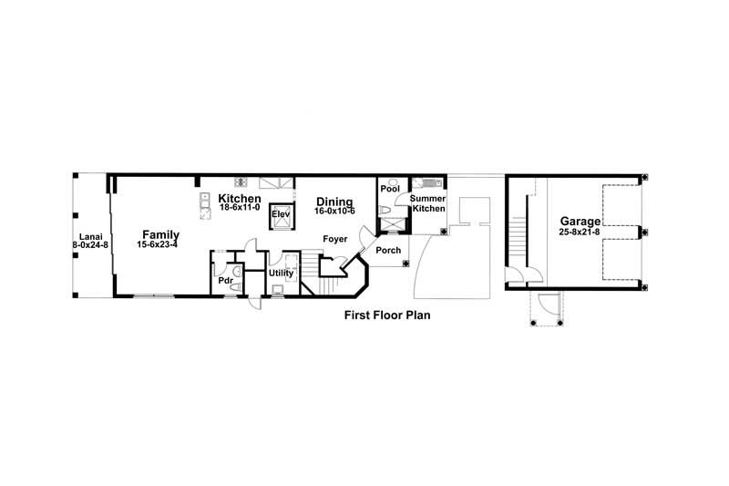 Floor Plan First Story of Plan #117-1062