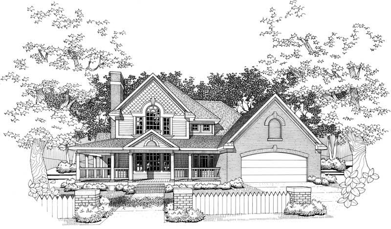 Front View of this 3-Bedroom, 2385 Sq Ft Plan - 117-1073