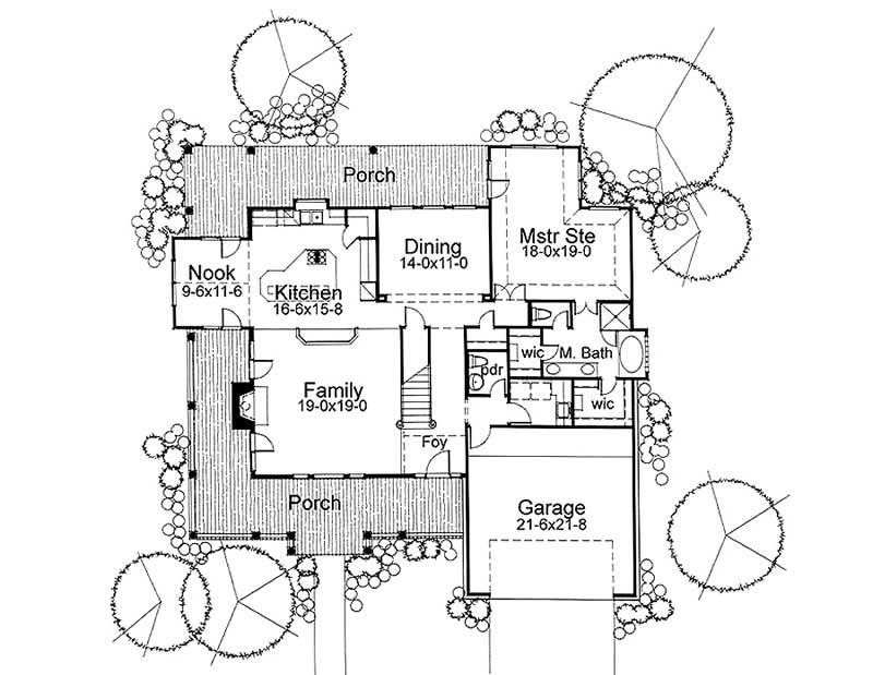 Floor Plan First Story of Plan #117-1073