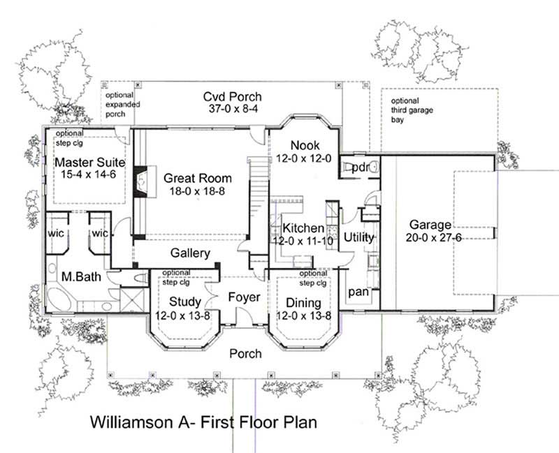 Floor Plan First Story of Plan #117-1077